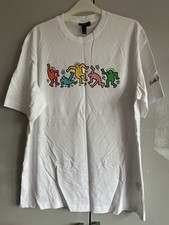 BNWOT H&M Keith Haring White Graphic Short Sleeve T Shirt Size Medium