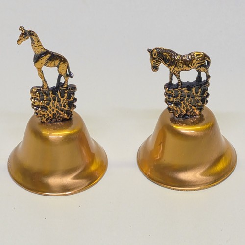 Vintage copper hand bells - copper,