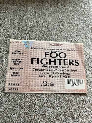 Foo fighters unused ticket - foo,