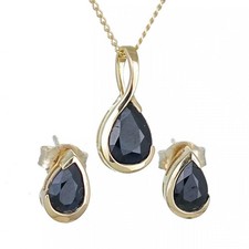  9ct Yellow Gold Sapphire Set