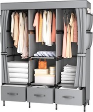 Fabric Wardrobe Clothes Rail