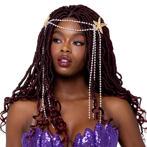 Starfish faux pearls head - faux,