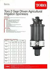 Toro 2 Agricultural Sprinklers Leaflet / Brochure 7112E