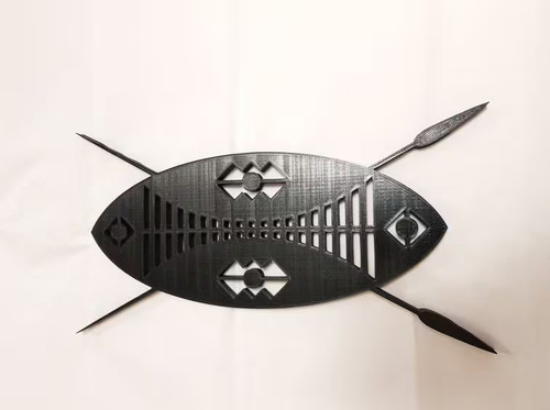 African warrior shield wall - african,