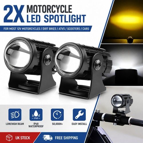 Pair 100w motorcycle headlight - motorcycle,