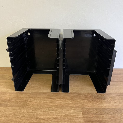 Black plastic storage racks - black,