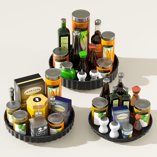 Lazy susan turntable pack - turntable, 3