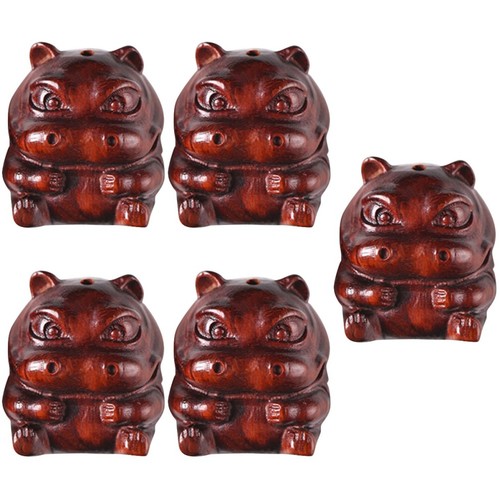 Handcrafted wooden hippo - wooden,
