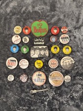 Rare 1970/80,s Original Beatles Pin Badges  Metal,plastic Mix Job Lot