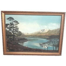 Large vintage oil painting - vintage,