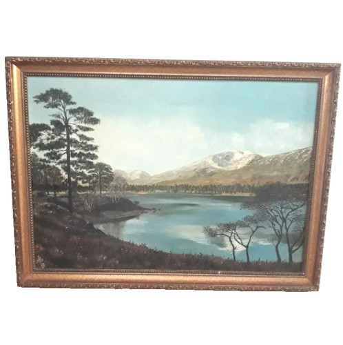 Large vintage oil painting - large,