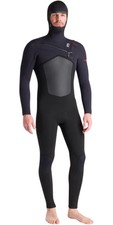 2025 C-Skins Mens NuWave ReWired 6/5mm Chest Zip Hooded Wetsuit - Black / Black 