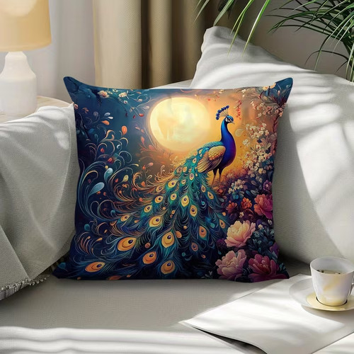Vintage peacock moon floral - vintage,