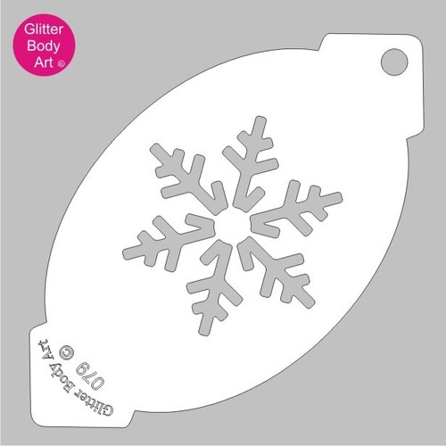 Christmas snowflake face - christmas, paint