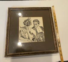 Antique Ink Drawing Homage to