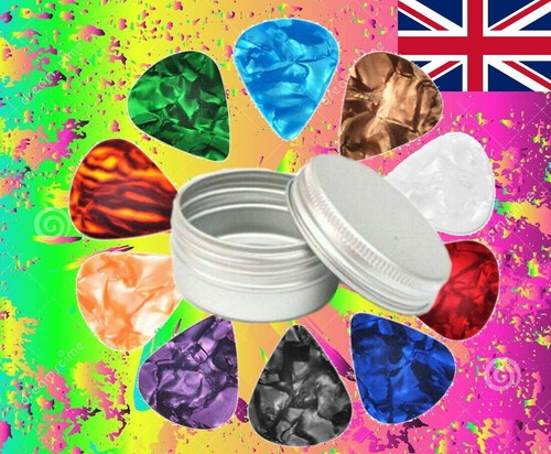 Tin guitar plectrums - tin,
