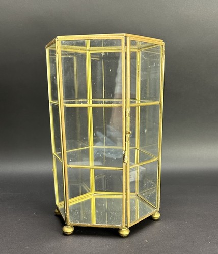 Vtg miniature brass glass - vtg, &