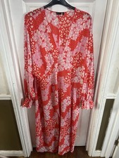 ASOS DESIGN plunge batwing maxi dress With Splits  Size 26