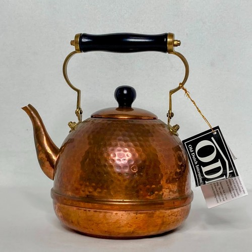 Vtg hammered copper tea kettle - hammered,