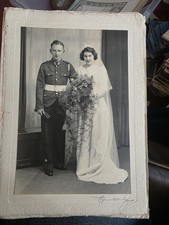 ORIGINAL WW2 PHOTO. FUSILIER JACK LOCKWOOD'S WEDDING TO HIS SWEETHEART JEAN