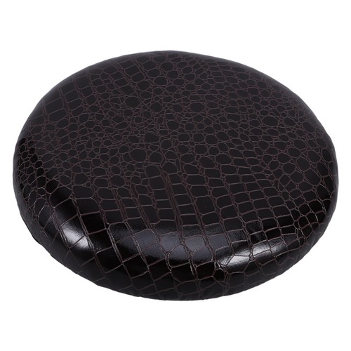 Brown padded round wooden - pu,