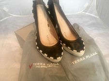 Terra Plana Cream and Black Quality Shoes With Heel Uk 7