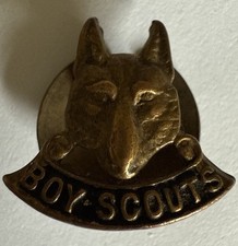 Vintage Boys Scouts Fox Head Pin Badge