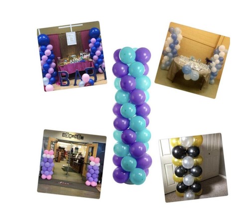 Balloon column mounting - column, and