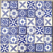 36 AUTHENTIC MEXICAN TILES Large DIEGO MIX