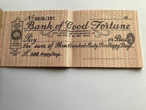 Vintage bank good fortune - bank,