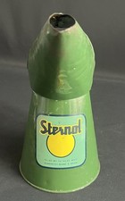 STERNOL VINTAGE MOTOR OIL POURER QUART JUG CAN GARAGE MEASURE OILER DISPLAY TIN
