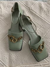 Charles and Keith Women's Ankle Strap Shoes with A Square Toe Size 6 EU 39