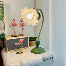 Vintage Acrylic Flower Shade Table Lamp Desk Bedside Lamp Night Light Home Decor