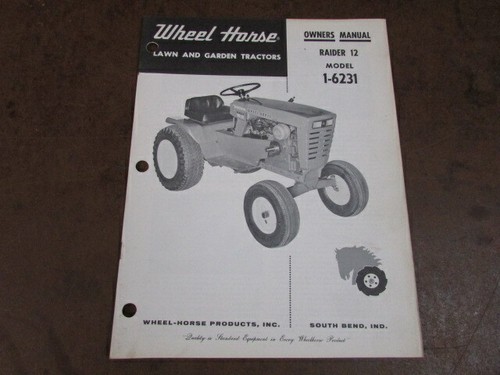 Wheel horse 6231 lawn - horse,