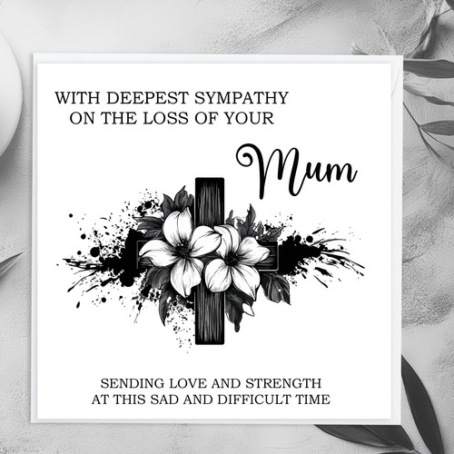 Personalised sympathy card - personalised,