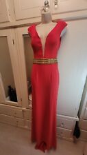 Pia Michi Red Gown Maxi Dress