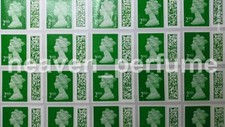 100 x 2nd Second Class Stamps Unfranked Barcoded Genuine With Original Gum