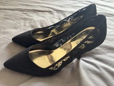 New Look Black Lace Heels Size