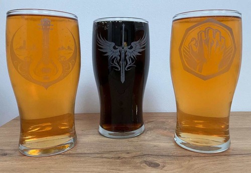 Engraved dnd character pint - engraved,
