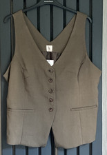 Formal Stunning Design Ladies Lined Waistcoat Gilet Fitted Dress Suit Business