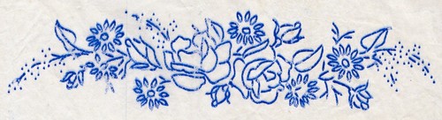 Vintage embroidery transfer - vintage,