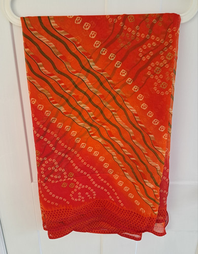 Traditional orange bandhani - traditional,