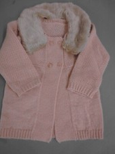 NWOT NEW Jottum Baby Girl 9-12m Spring Jacket Designer Pink Brown Fur $175