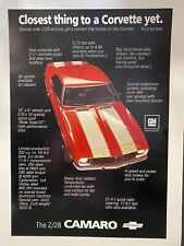 1968 Z/28 Camero Poster 18”