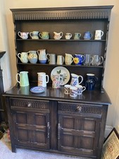 Solid Oak Welsh Dresser With Two Drawers And Two Cupboards