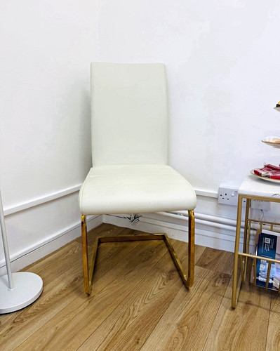 White upholstered dining - upholstered,