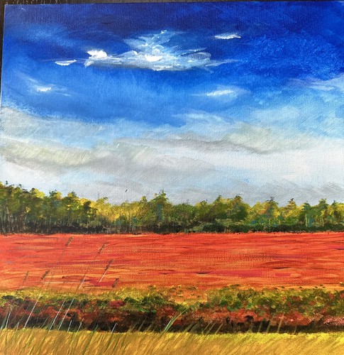 Original acrylic landscape - acrylic,