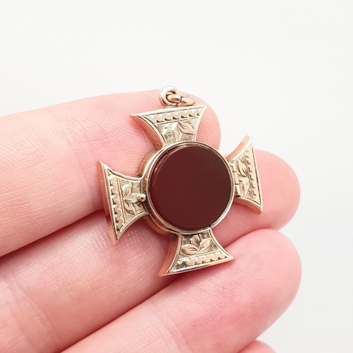 Antique 9ct gold maltese - antique,