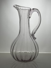 Antique Georgian French Cider Or Water Jug | Rib Moulded | Hollow Handle | c1820