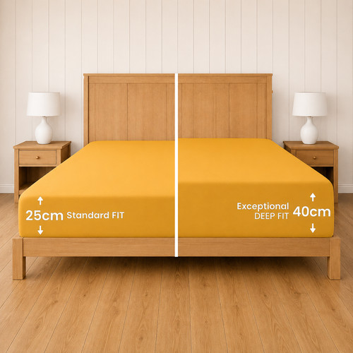 Extra deep fitted sheet - fitted, 25cm
